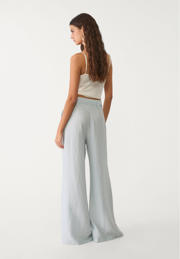 pantalon fluido cinturon