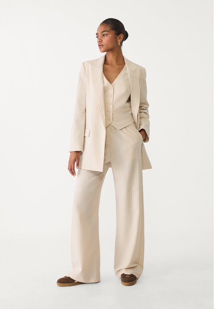 pantalon largo fluido rayas