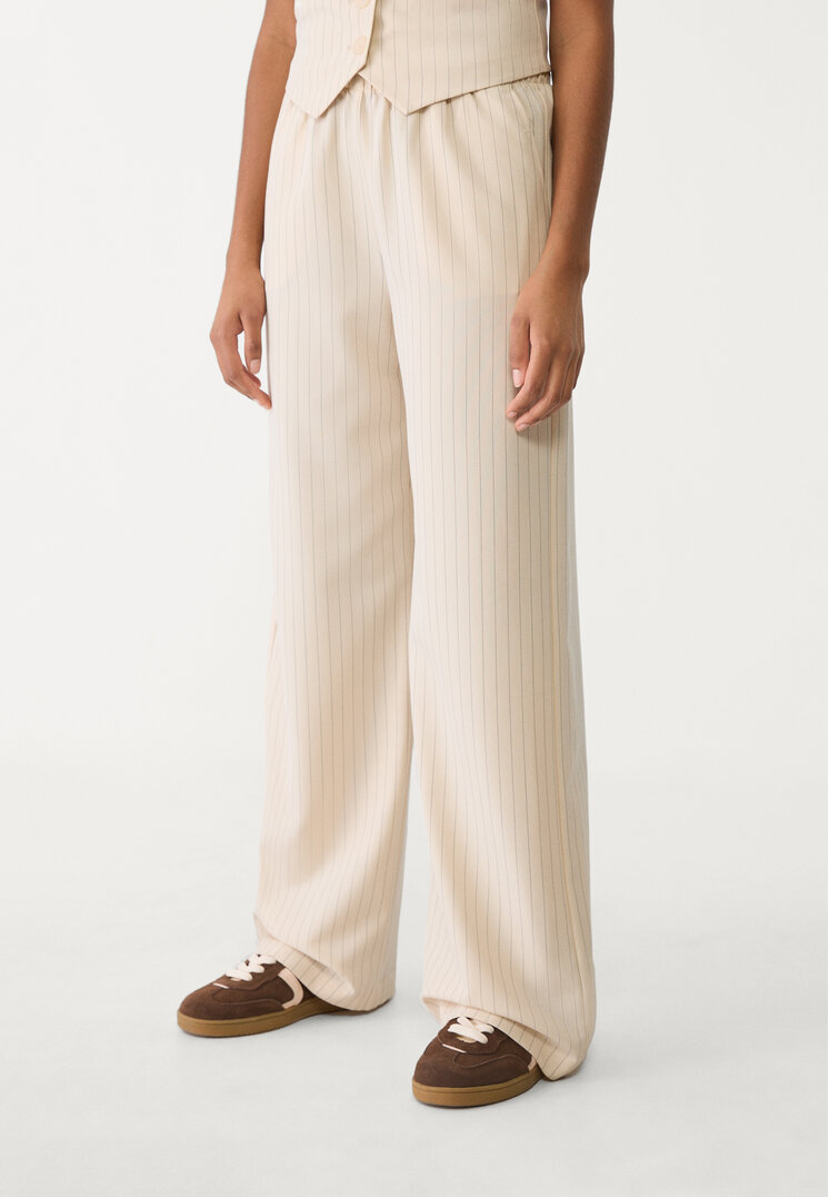 pantalon largo fluido rayas