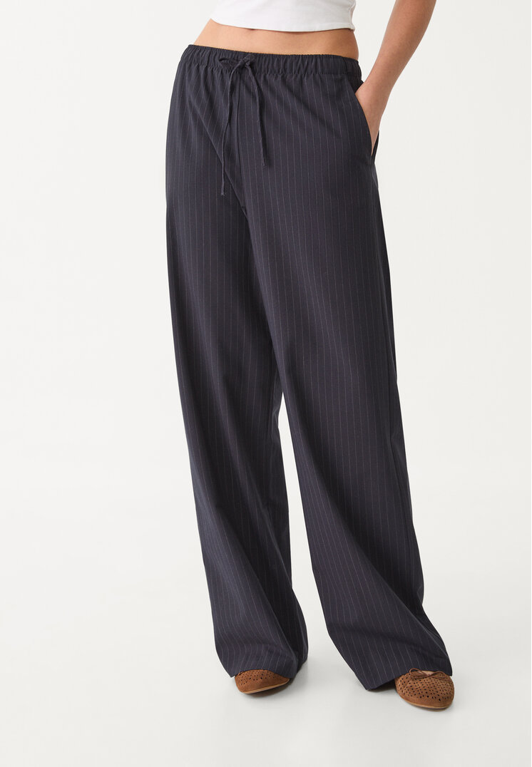 pantalon largo fluido rayas