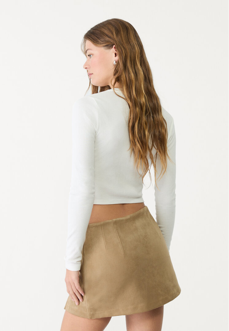 falda pantalon efecto ante