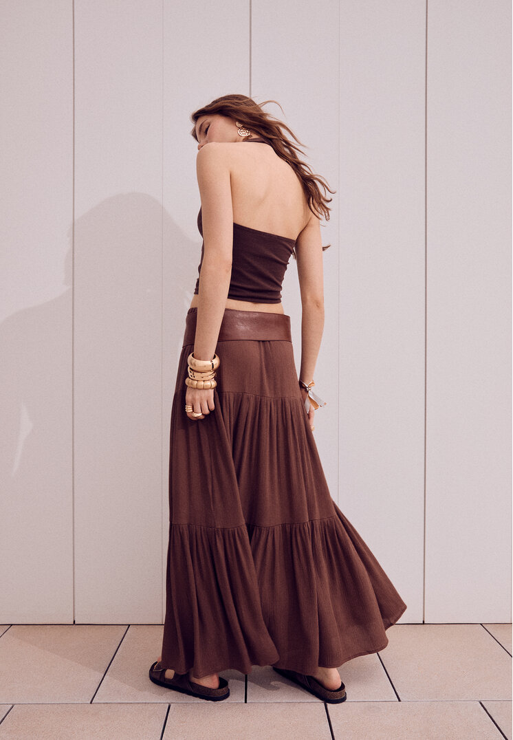 falda midi boho