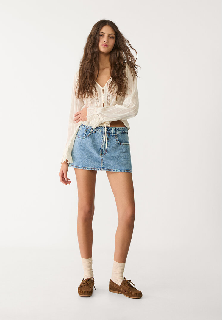 d62 falda pantalon denim