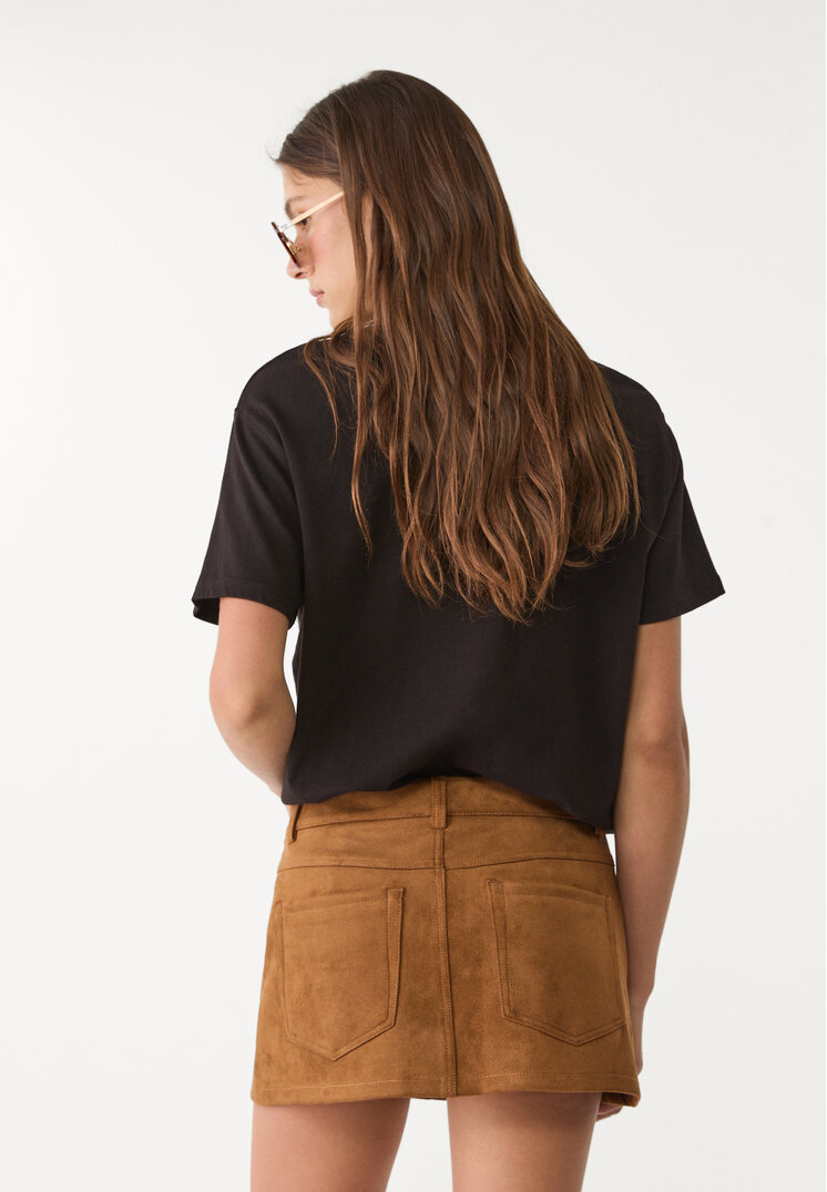 falda pantalon efecto ante