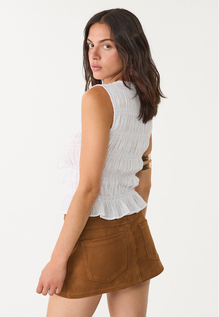 falda pantalon efecto ante