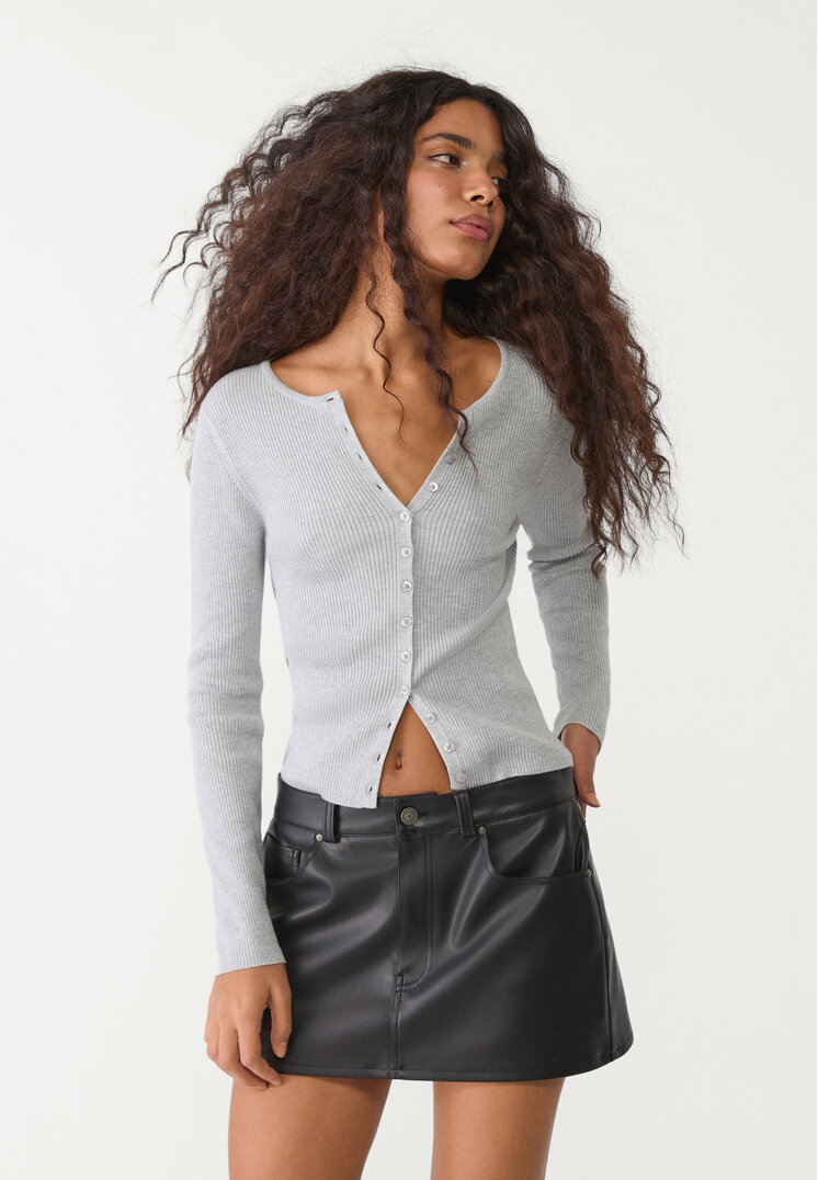 falda pantalon efecto piel