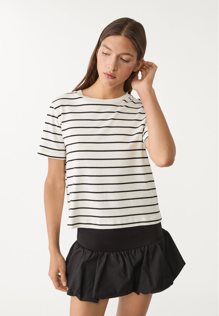 Stradivarius Fustă-Pantalon Mini Balloon Negru S
