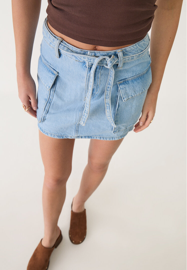 d66 falda mini cargo denim