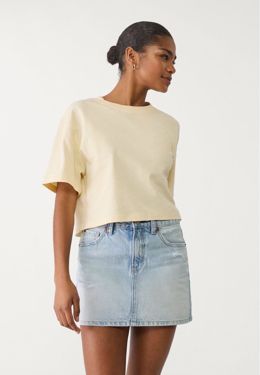 D60 Denim Mini Skirt