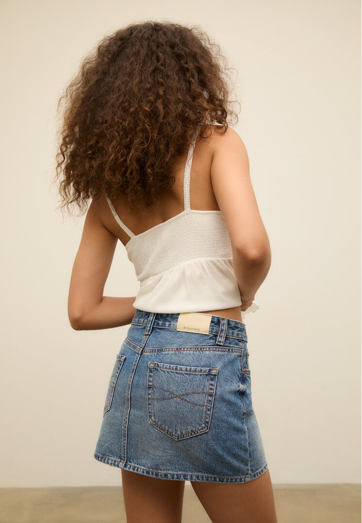 d60 falda mini denim