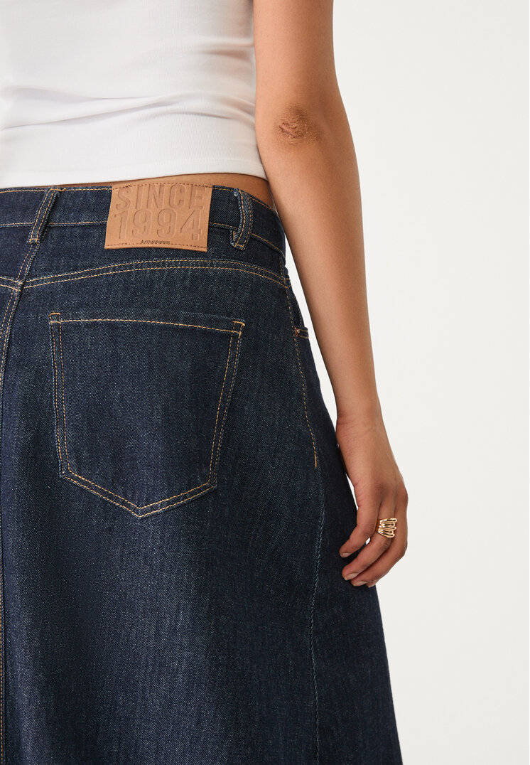 falda larga denim balloon