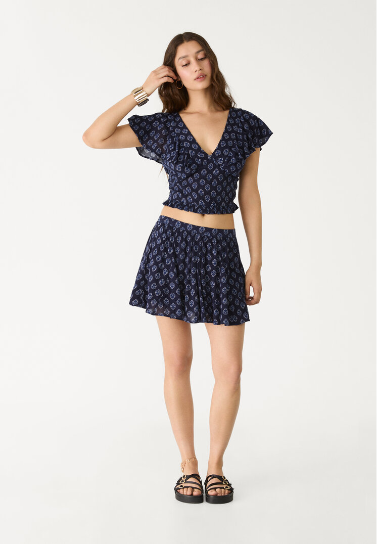 falda pantalon fluida