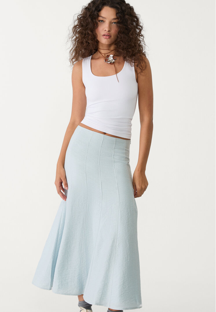 falda fluida midi