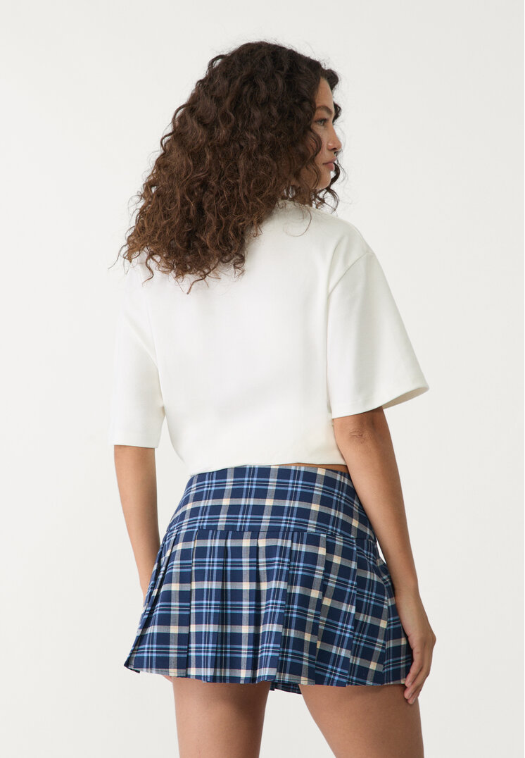 falda pantalon mini tablas cuadros
