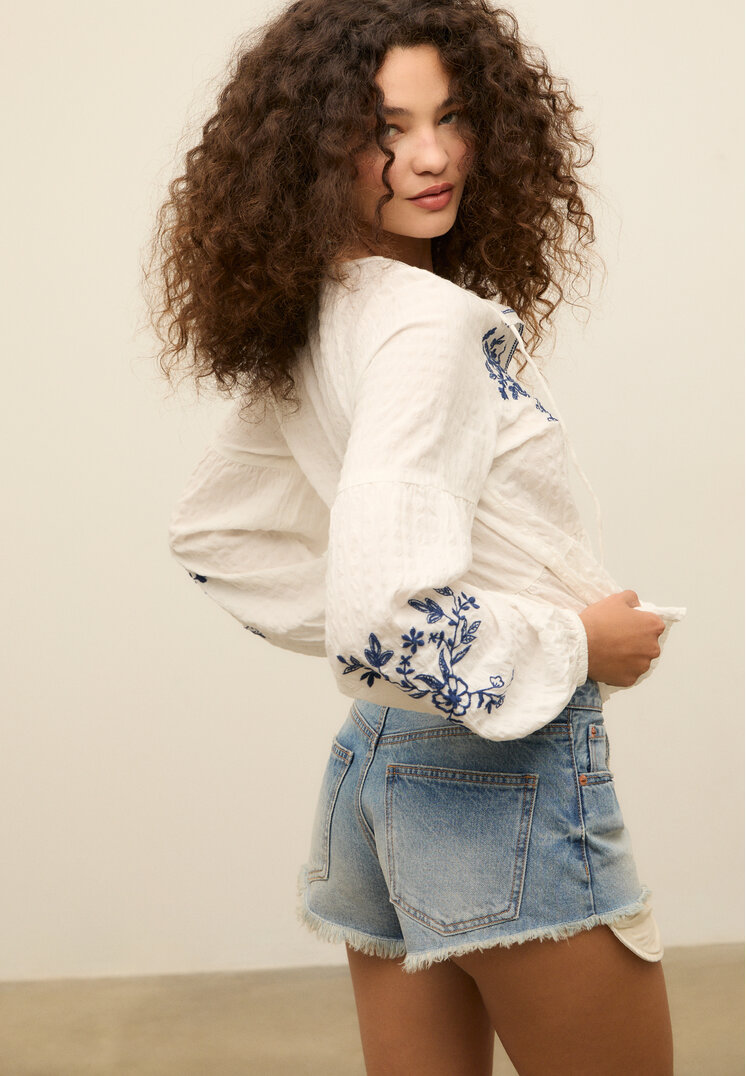 shorts micro denim