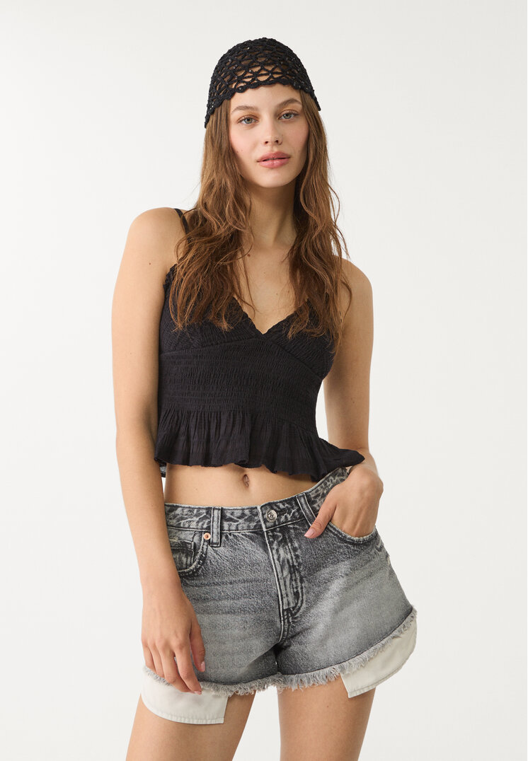 shorts micro denim