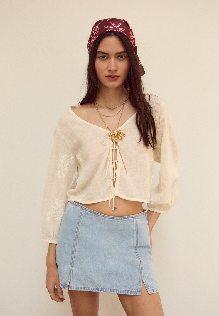 falda pantalon mini aberturas