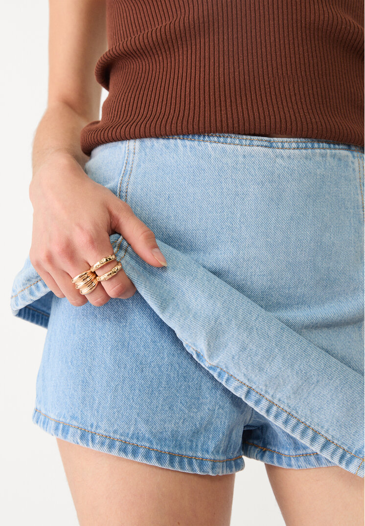 falda pantalon mini aberturas