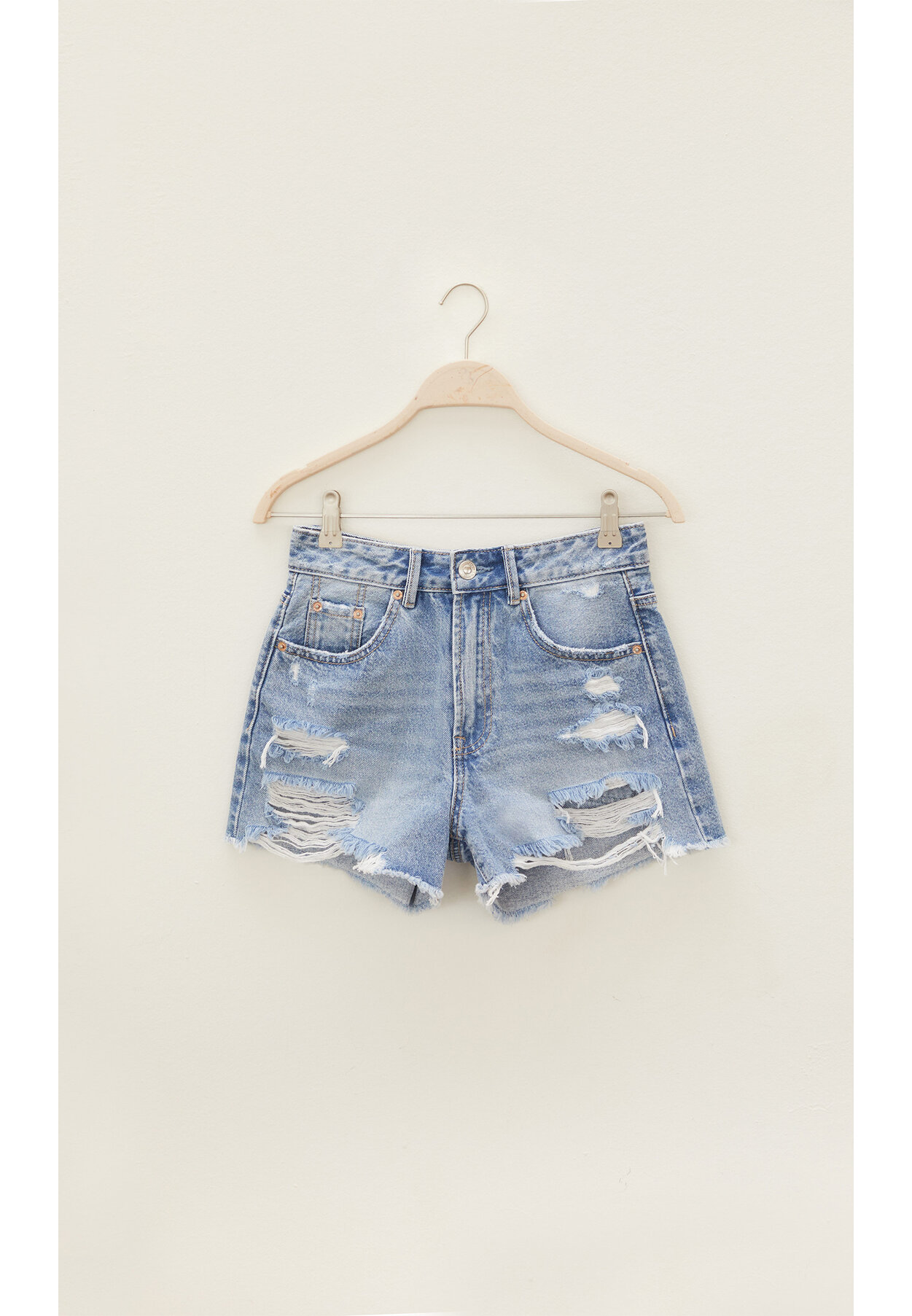 D75 Short denim rotos
