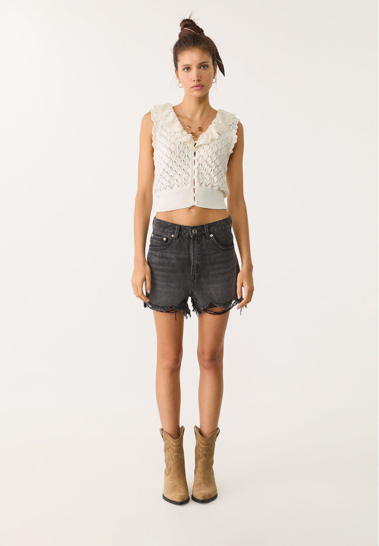 d75 short denim rotos
