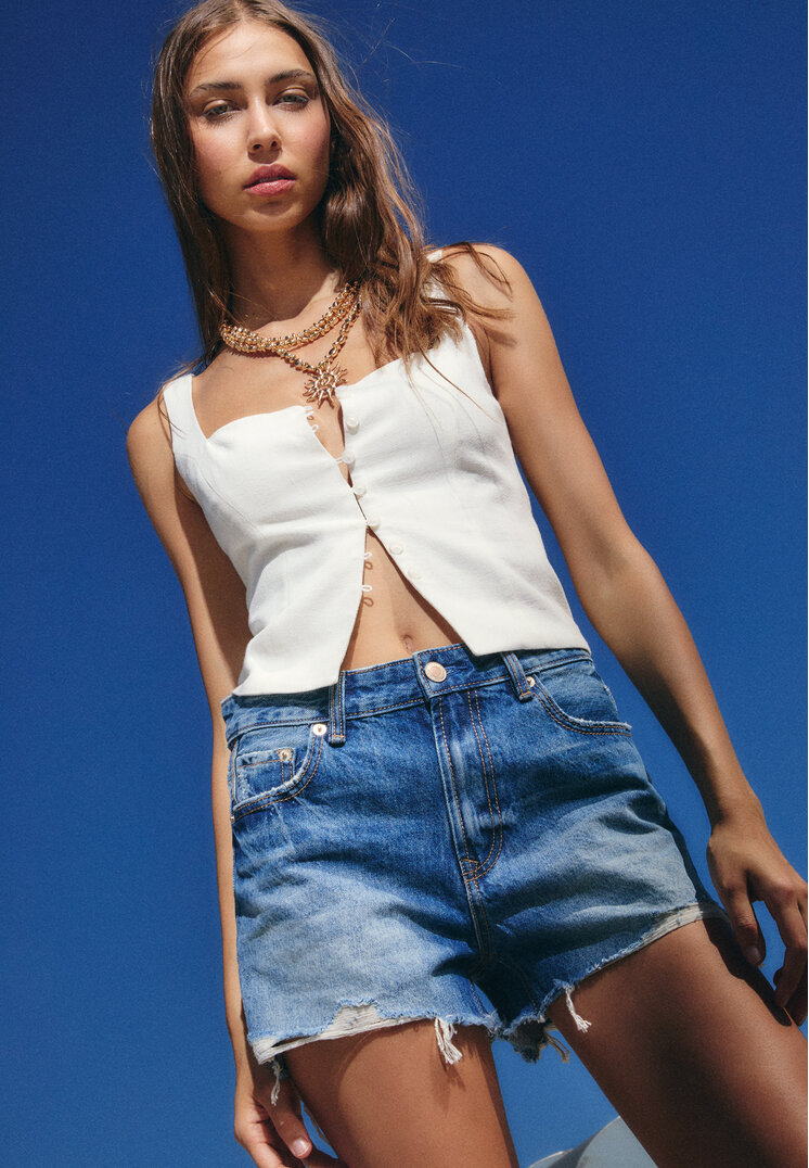 d75 short denim rotos