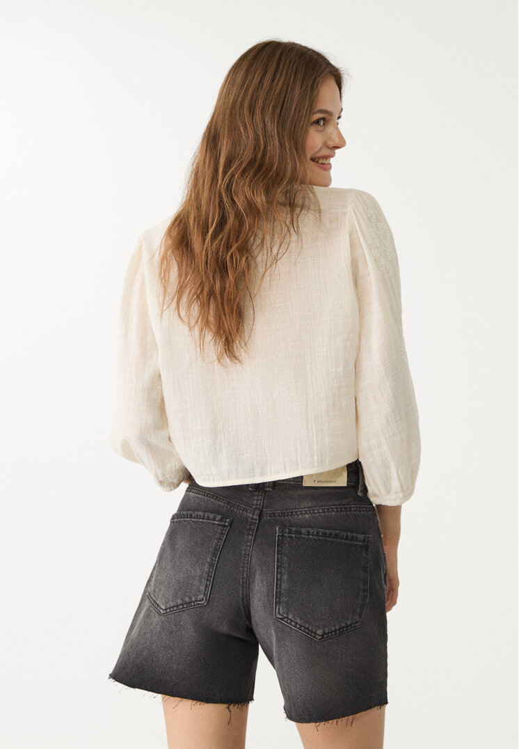 d93 short denim longline