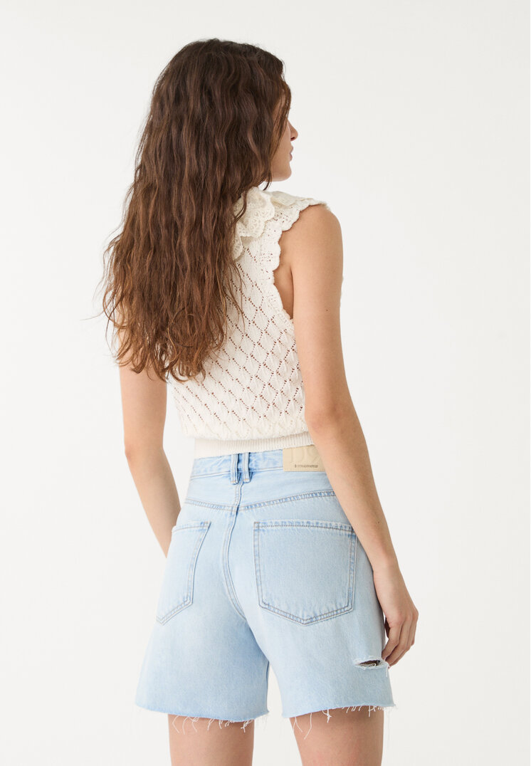 d93 short denim longline
