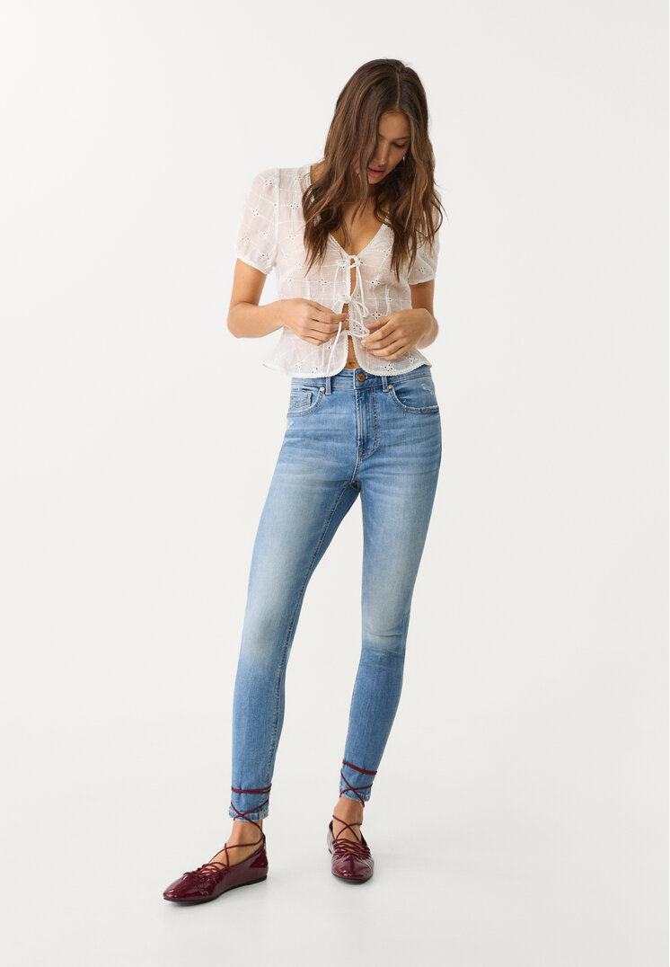 Stradivarius 1400 Blugi Skinny Regular Waist Denim 36
