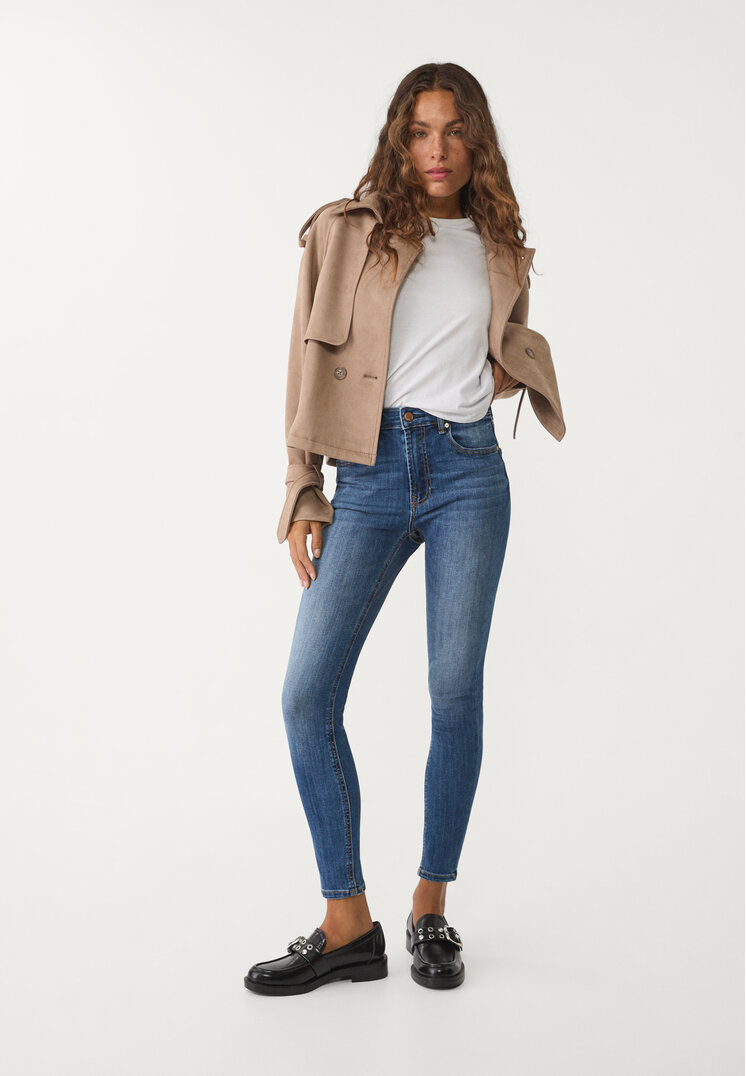 Stradivarius 1400 Blugi Skinny Regular Waist Denim 40