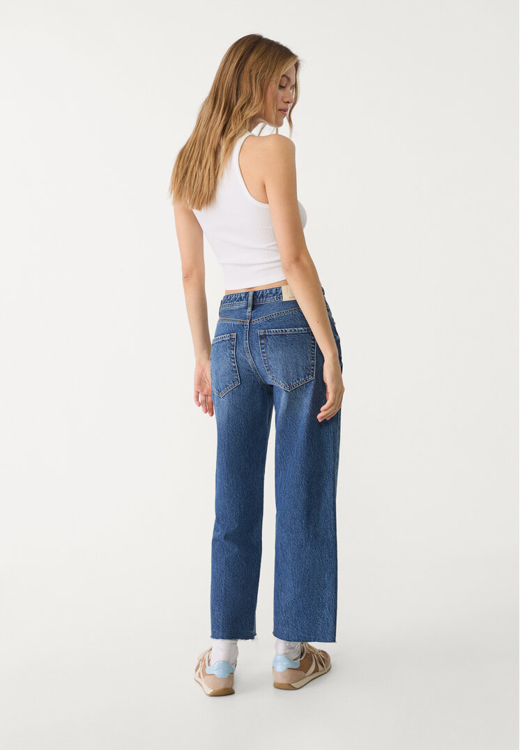 d96 jeans straight cropped