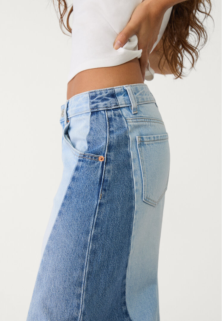jeans barrel balloon fit contraste