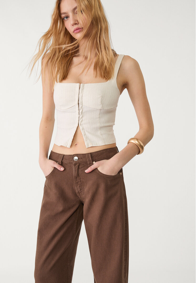 jeans barrel baggy balloon efecto lavado