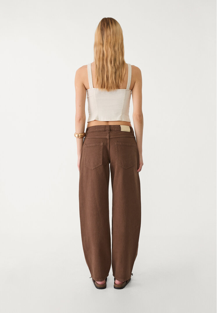 jeans barrel baggy balloon efecto lavado