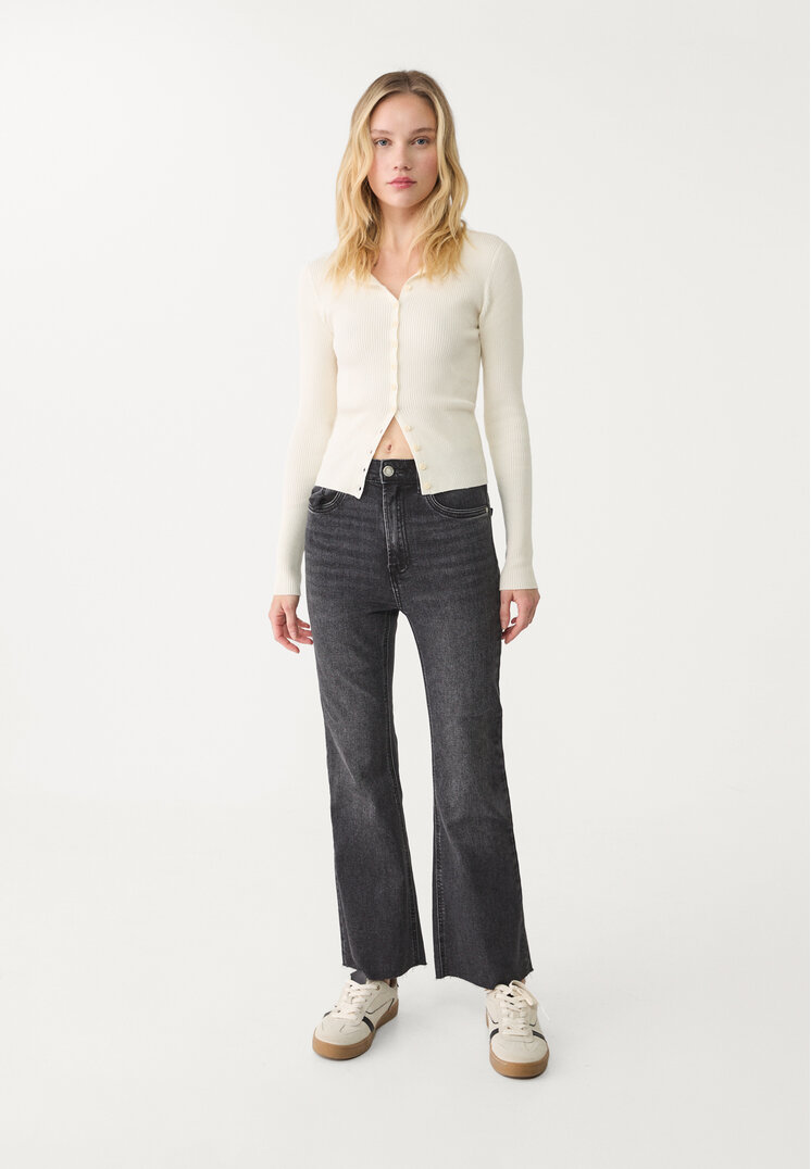 d78 jeans cropped flare