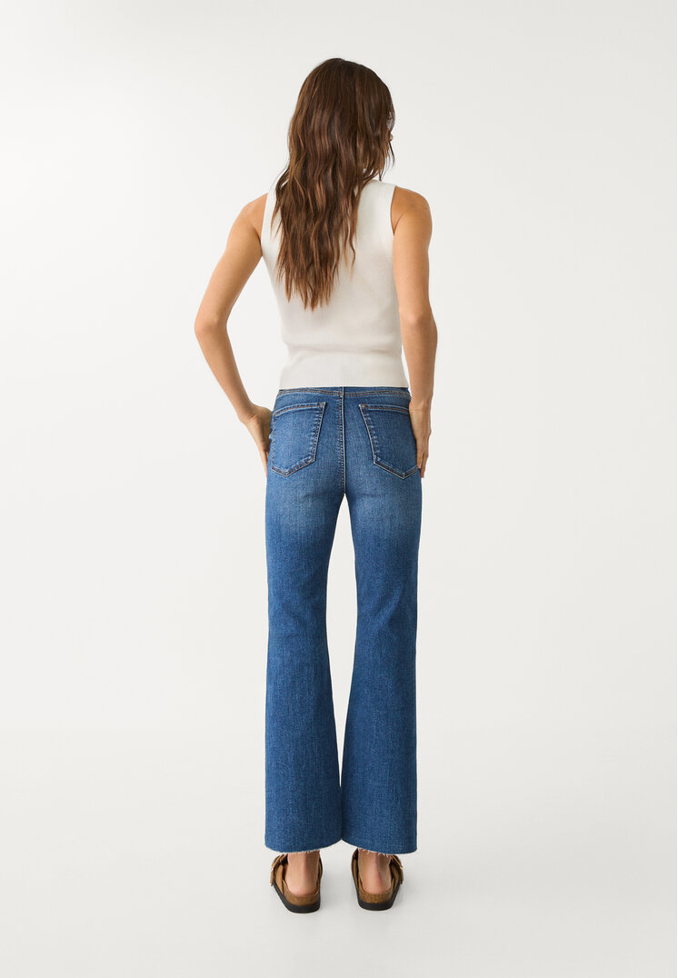 d78 jeans cropped flare