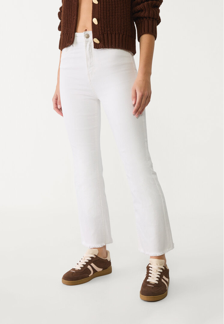 d78 jeans cropped flare