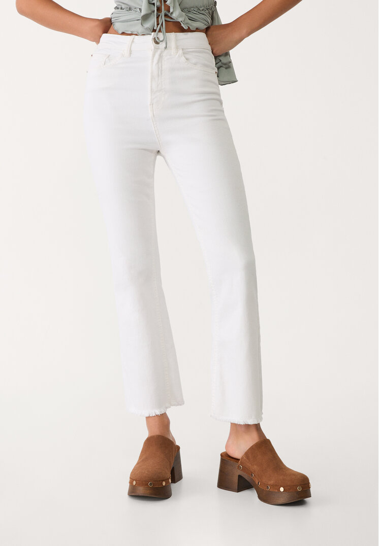 d78 jeans cropped flare