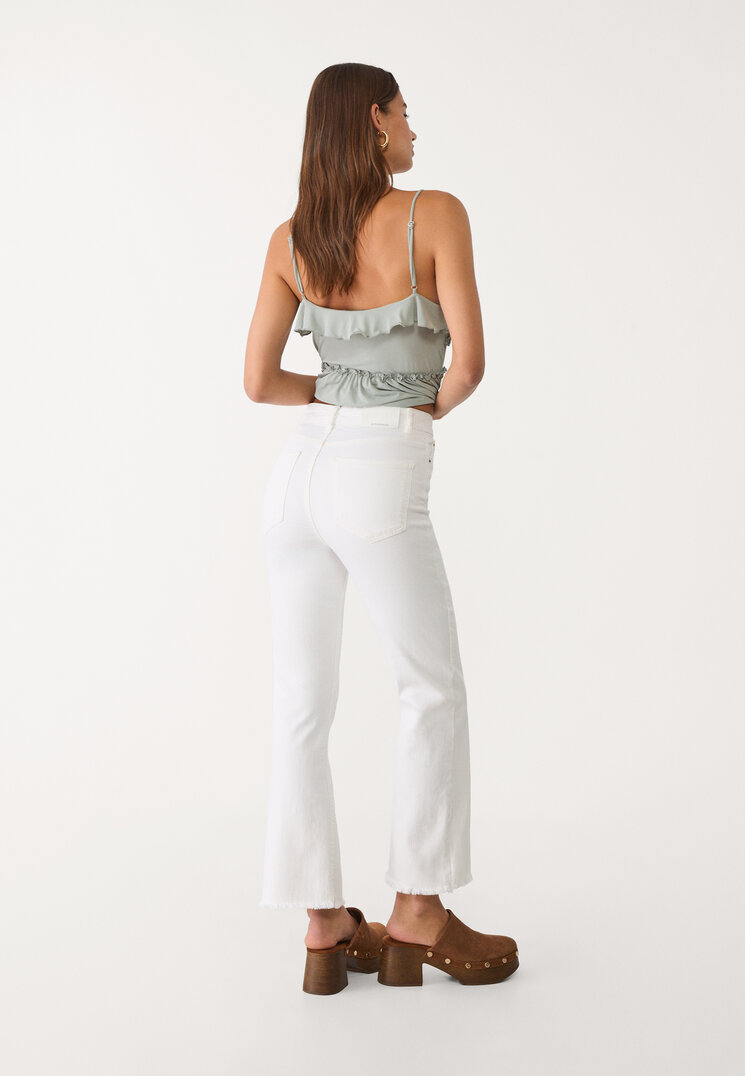d78 jeans cropped flare