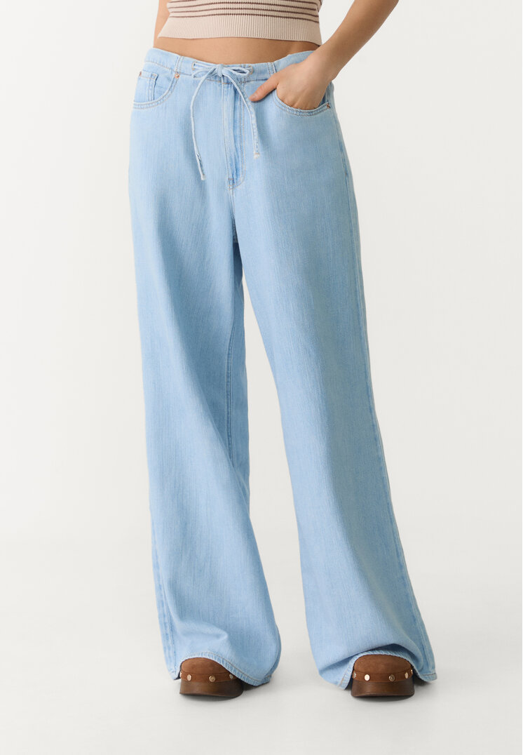 jeans straight fit fluido lazo