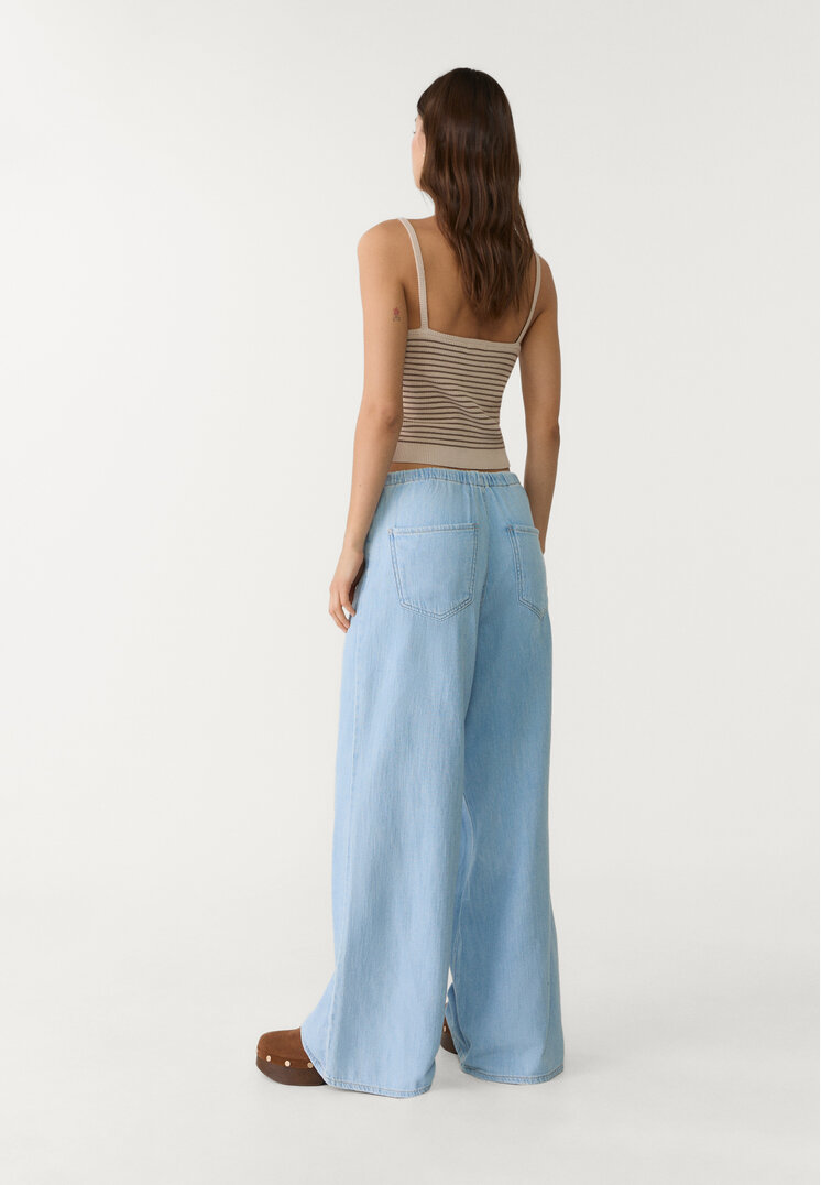 jeans straight fit fluido lazo