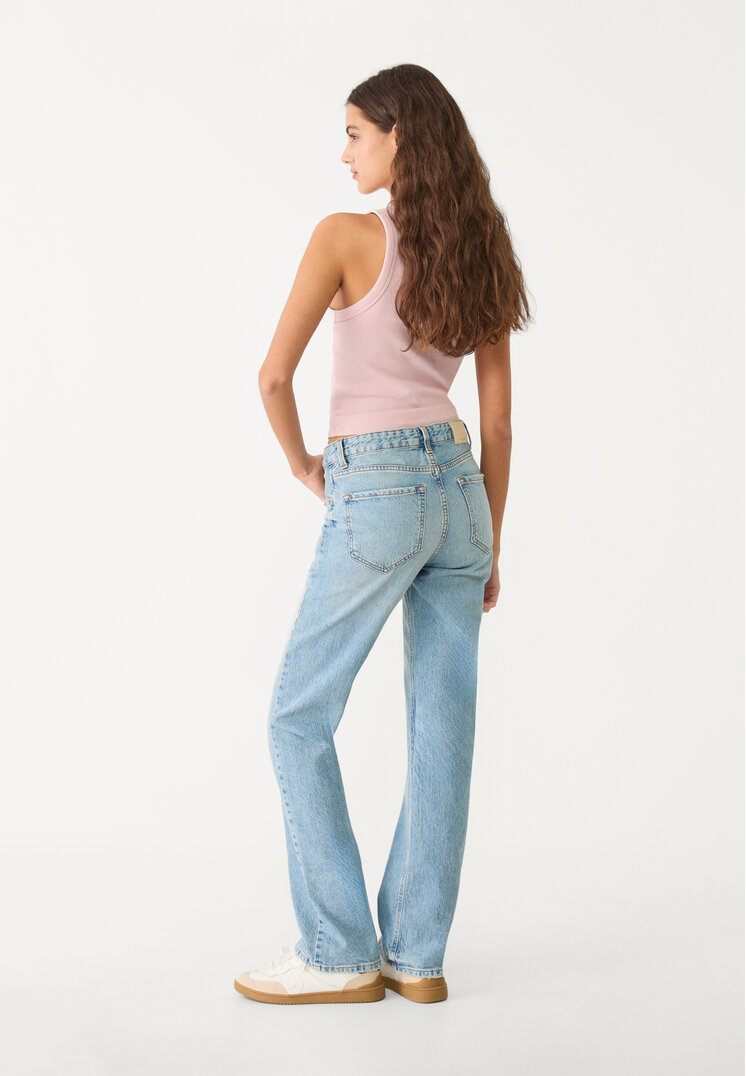 d98 jeans straight efecto vintage