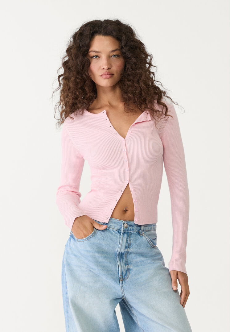 chaqueta de punto canale botones
