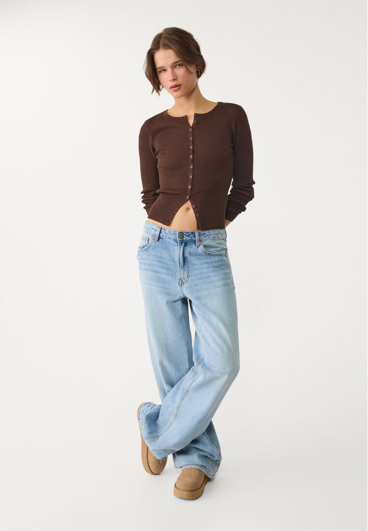 chaqueta de punto canale botones