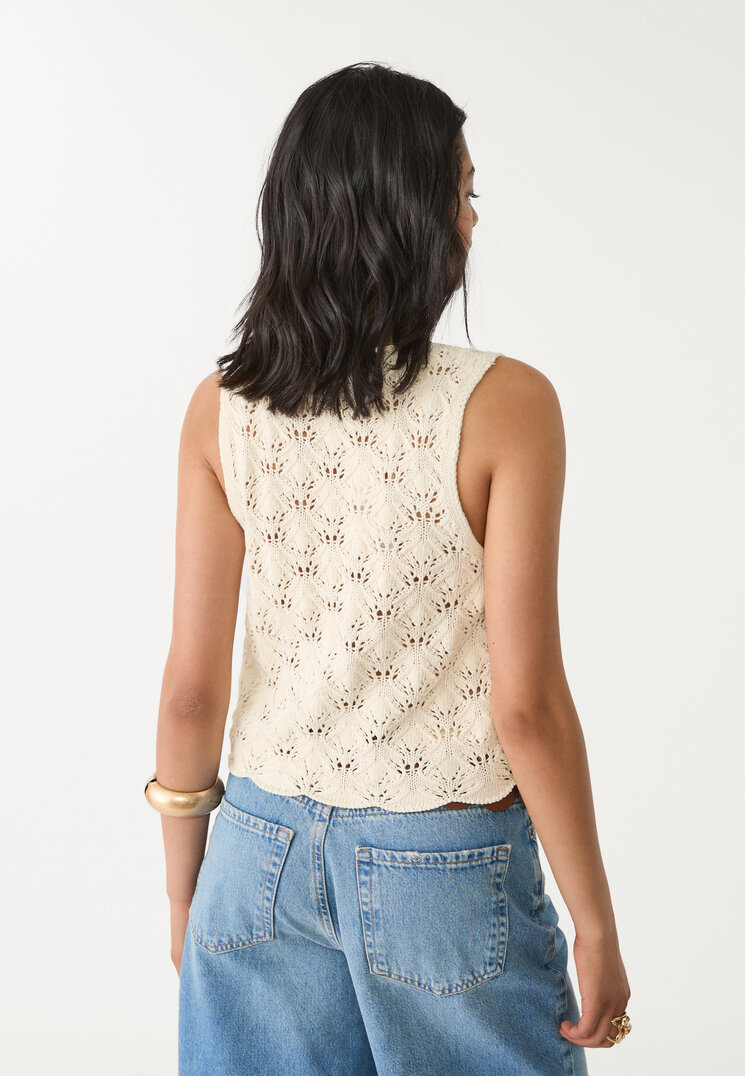 chaleco cordones crochet