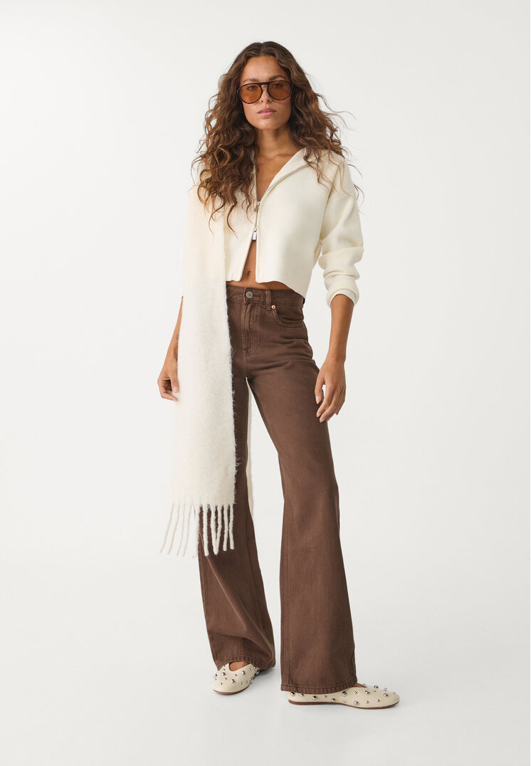 chaqueta capucha punto cremallera