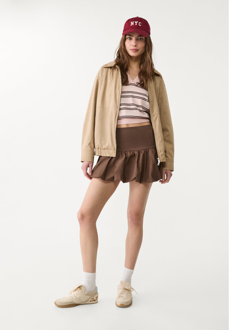 chaqueta bomber efecto ante