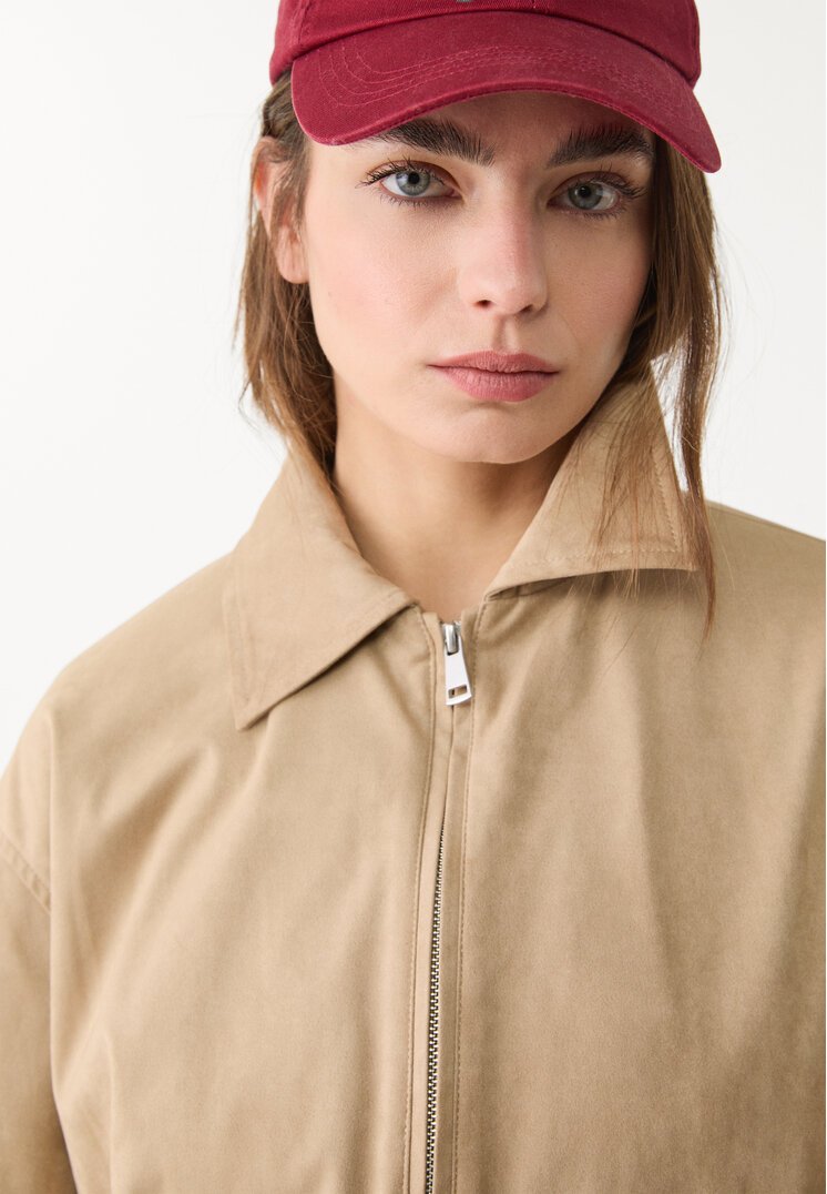 chaqueta bomber efecto ante