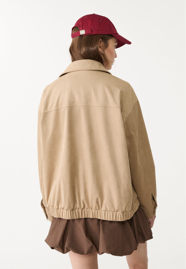 chaqueta bomber efecto ante