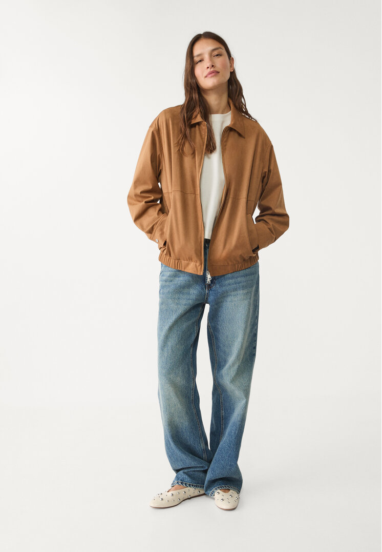 chaqueta bomber efecto ante