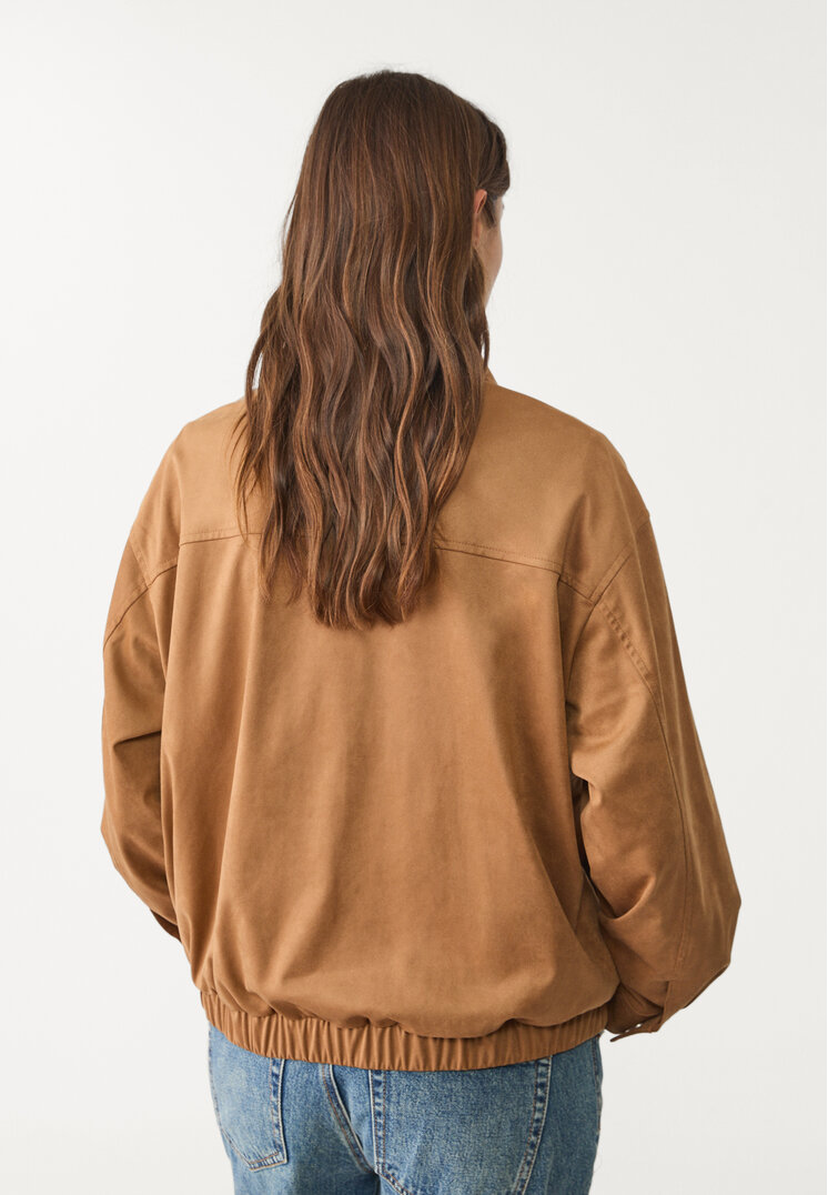 chaqueta bomber efecto ante